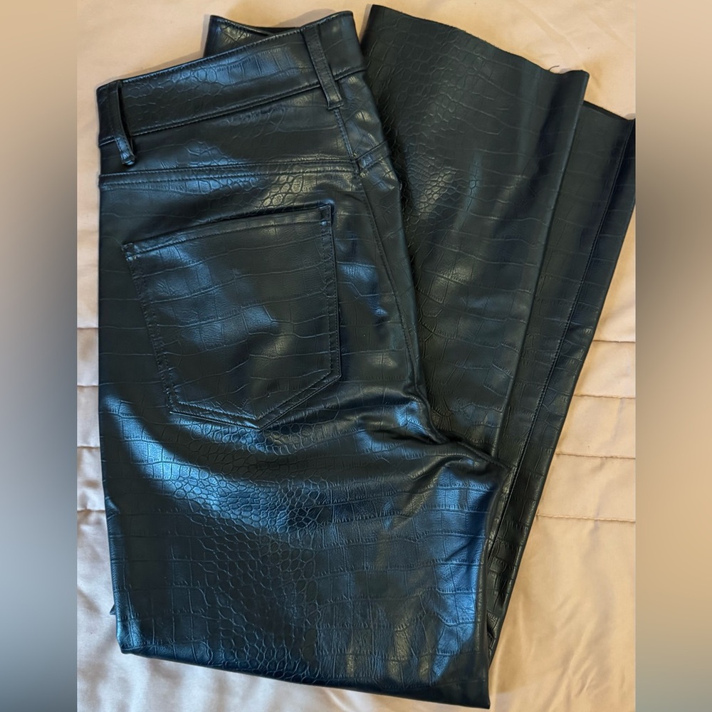 Express Black Croc-Embossed Pants